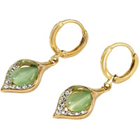 BLACKBOX Green Color Water Drop Opal korean Earrings for Women & Girls | Stylish & Fashionable Earring for Girlfriend | Accessories Jewellery for Women | Best Gift for Birthday, Anniversary & Wedding