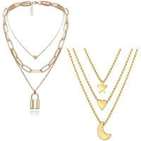 YouBella Jewellery Stylish Combo of Two Necklace Chains for Women and Girls (Style 2)