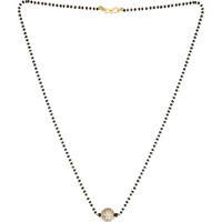 VAMA fashions Ethnic Traditional Gold Plated black Beads Tanmaniya mangalsutra Pendant Necklace with Chain For Women. (mangalsutra jewellerys latest)