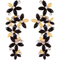 YouBella Jewellery Valentine Gifts Designer Hanging Earrings for Girls and Women (Golden-Black)