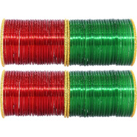 NMII Glass Plain Simple Design Bangles For Women and Girls | Stylish Design Glass Bangles | Womens Fancy Bangles Bracelet, (FF180-Multicolour-2.8 Inches), Pack Of 104 Bangle Set