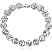 Shining Diva Fashion Latest Stylish Platinum Plated Crystal Gift Bracelet for Women and Girls (14609b)