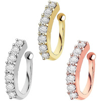 VAMA FASHIONS Clip on Nose rings without Piercing Pressing Press Type Combo Nose Pin Stud for Women & Girls (Clip On Pressing Nose ring)