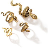 Shining Diva Fashion Stylish Rings for Women and Girls - Set of 4 (Gold)(15147r)