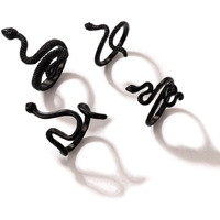 Shining Diva Fashion Stylish Rings for Women and Girls - Set of 4 (Black)(15154r)