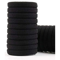 TRIPIN Elastic Cloth Hairbands for women Scrunchie Hair Tie band Girls Ponytail Holder Headwear Accessories Pack of 30 Pcs (BLACK)
