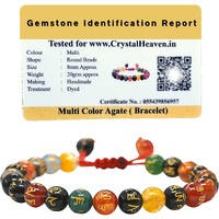 Certified Natural Healing Crystal Bracelet for Women Men - AAA Grade Original Healing Gemstone Adjustable Bracelet for Yoga Reiki Meditation Feng Shui (Om Mani Multi)