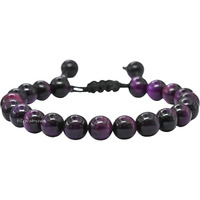 Crystal Heaven Purple Cats Eye Crystal Bracelet for Women Men Natural Healing - AAA Grade Original Healing Gemstone Adjustable Bracelet for Yoga Reiki Meditation Feng Shui