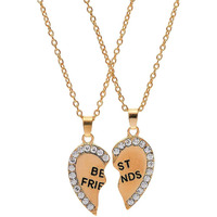 Young & Forever Gift Best Friends Forever BFF Heart Pendant Necklace for Girls Women Girls