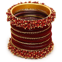 Shining Diva Fashion Latest Gold Plated Set of 23 Stylish Traditional Bangle for Women (12997b_2.6)