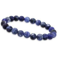 Young & Forever Gift Unisex Adult AAA Quality Energized Natural Sodalite Crystal Bracelet Round Beads 8 mm Reiki and Crystal Stones Bracelet