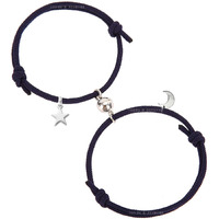 Young & Forever Gift Womens Long Distance Pinky Promise Friendship Couple Magnetic Vows of Eternal Love Sun Moon Heart Morse Code Evil Eyes Bracelet