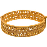 JFL - Jewellery for Less Traditional One Gram Gold Plated Openable Stylish Kada Women and Girl (Gold) 2.2