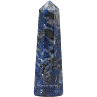 Crystal Heaven Sodalite Crystal Tower Obelisk Point For Chakra, Healing And Balancing - Aaa Grade Original Certified Gemstone Agate For Reiki Meditation Yoga Spiritual (2-3 Inches)