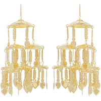 CHOTTEY LAL AND SONS Beautiful Punjabi Bridal Traditional Kaliras Hand Hanging Brass Aleera for Women(Gold)(Design 12)