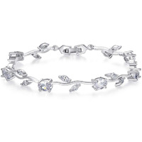 Jewels Galaxy Fashion Gold Plated Brilliant Bracelet for Women & Girls (Style 2) (Design 14) (CT-BNGV-49031) (Gold)