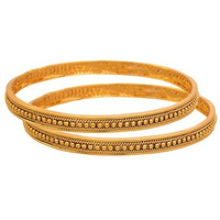 JFL - Jewellery for Less Womens Traditional Ethnic One Gram Gold Plated Bead Designer Bangles,Valentine