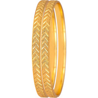JFL - Jewellery for Less Traditional 1 Gram Gold Plated Designer Bangle for women(set of 2),Valentine