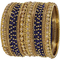NMII Bangle Set for Women (Royal Blue) (G413_RoyalBlue-2.8)