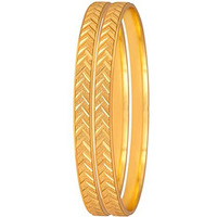 JFL - Jewellery for Less Traditional 1 Gram Gold Plated Designer Bangle for women(set of 2),Valentine