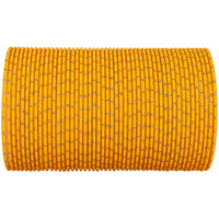 NMII Non-Precious Metal Base Metal with Polka Dots Glossy Finished Bangle Set For Women and Girls, (Haldi_2.8 Inches), Pack Of 48 Bangles