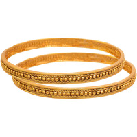 JFL - Jewellery for Less Traditional Ethnic 1g Gold Plated Bead Bangles for Women,Valentine
