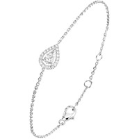MINUTIAE Silver Plated Pear Shape Crystals Cubic Zirconia Adjustable Bracelet for Women & Girls Jewelry for Gift