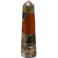 Crystal Heaven Spotted Jasper Crystal Tower Obelisk Point For Chakra, Healing And Balancing - Aaa Grade Original Certified Gemstone Agate For Reiki Meditation Yoga Spiritual (2-3 Inches)