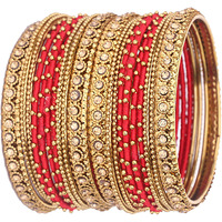 NMII Bangle Set for Women (Red) (G413_Red-2.8)