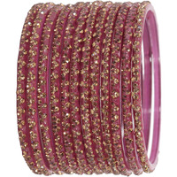 LAVAZZA Stylish Glass Bangle Set For Women and Girls For Wedding/Anniversary/Party | Indian Bangle Set | Kaanch ki chudiyan | chudi set for women | glass bangles set| bangles for women- (KS4-Purple-2.6)