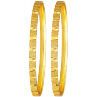 JFL - Jewellery for Less Traditional 1 Gram Gold Plated Designer Bangle for women(set of 2) (Design 1, 2.8),Valentine