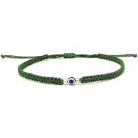 KUKSHYA JEWELLERS Exclusive 925 Sterling Silver 2 Ball + Evil Eye Charm Thread(Dhaga) Nazariya Anklet Adjustable|Nazar Battu| For Women & Girls 1 Piece (TP 093)(Green)