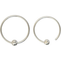 SJ SHUBHAM JEWELLERS 92.5 Silver Thin Tiny Hoop Nose Ring Nath 1 Piece, Simple & Beautiful Nose Pin For Women & Girls(Pair 2 no) nose rings for pierced nose