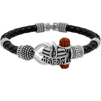 Nakabh Antique Vintage Ethnic Kada Bracelet for Men Women Boys Girls (Mahakal Silver)