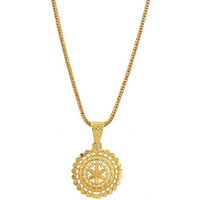 Handicraft Kottage Gold Plated Pendant with chain | fashionable and stylish for Women, ladies and girls | locket with chain