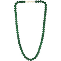 Efulgenz Handcrafted Single Line Green Crystal/Glass Stone Beaded Strand Statement Necklace/Mala for Women and Girls, Valentine Gift