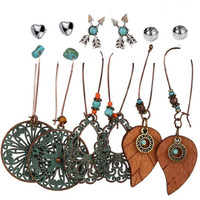 Jewels Galaxy Elegant Steampunk Round Small to Big 12 Pair of Hoop Earrings For Women (JG-PC-ERGS-8603)