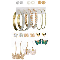YouBella Fashion Jewellery Gold Plated Ear rings Combo of Earrings for Girls and Women (Style 4)