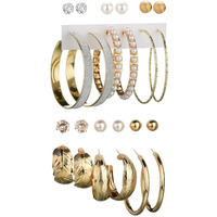 YouBella Fashion Jewellery Gold Plated Ear rings Combo of Earrings for Girls and Women (Style 6)