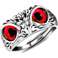 Fashion Frill Latest Mens Silver Ring For Boys Stainless Steel Captain Pirate Adjustable Silver Eagle Hat Pilot Skull Finger Ring For Men Boys Gift For Boyfriend Husband (Casual)
