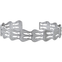 Nakabh Antique Vintage Ethnic Kada Bracelet for men women boys girls (Design-02-Silver)