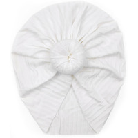 BellaStella Premium Flower Soft Bow Head Wrap Stretchable Headband Super Elastic Band Hair Accessories For Baby Girls & Baby Boys (TB-Donut-White)