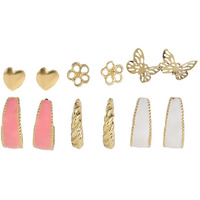 Jewels Galaxy Stylish AD & Pearl Stud Earrings Jewellery For Women (Design 23)