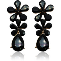 YouBella Jewellery Valentine Collection AAA Swiss Zircon Earings Fashion Earrings for Girls and Women (Black)