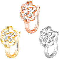 VAMA FASHIONS Clip on Nose rings without Piercing Pressing Press Type Combo Nose Pin Stud for Women & Girls (Combo Pressing Nose ring)