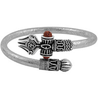 Nakabh Vintage Kada Bracelet for men women boys girls (Design-01-Silver).