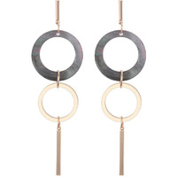 Yellow Chimes Fancy party ware Dual circle Resin Tassel Earring for Women And Girls