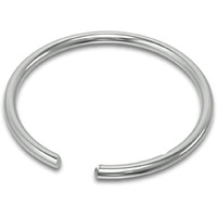SJ SHUBHAM JEWELLERS Tiny Hoop Thin Wire Plain Nose Ring One 925 Sterling Silver Beautiful Nose Ring For Women & Girls (Plain Wire)
