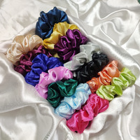 Dvabeautyshop Soft silk premium scrunchies hairband for women girls (Multicolor, 14)