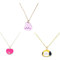 SIRANI BTS CHARCTER PENDANT NECKLACE FOR WOMEN GIRLS KIDS| GIFT FOR BTS LOVERS| PENDANT NECKLACE FOR GIRLS AND WOMEN (COOKY CHIMMYY TATA)